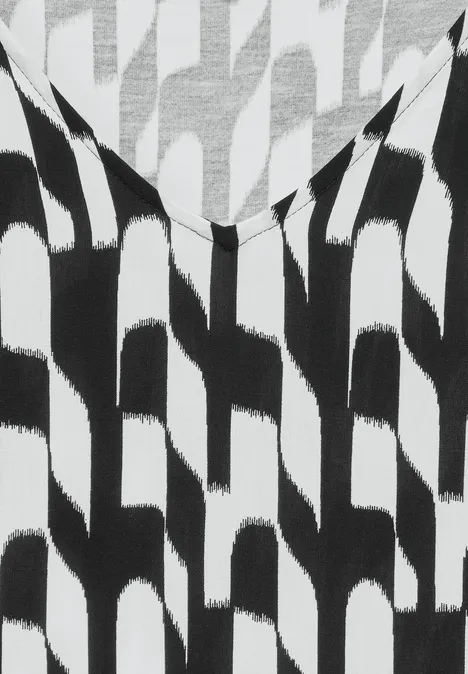 Print Sommertop Black