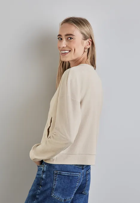 Kort jasje smooth sand beige