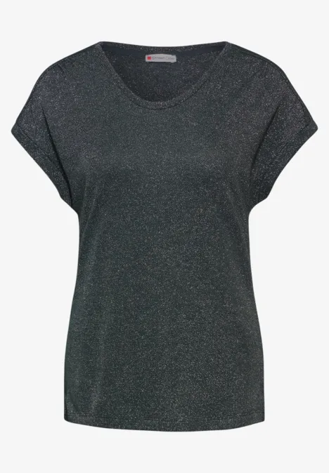 T-Shirt im Glanz-Look hunter green