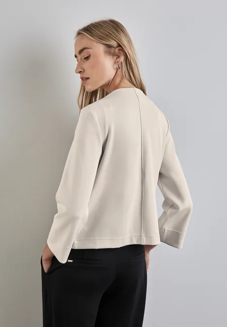 Offene Jacke smooth sand beige