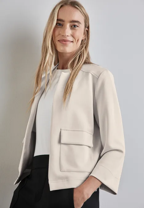 Offene Jacke smooth sand beige