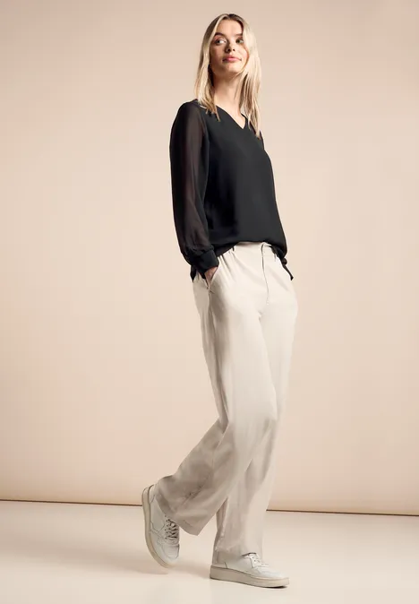 Chiffon-Shirt Black