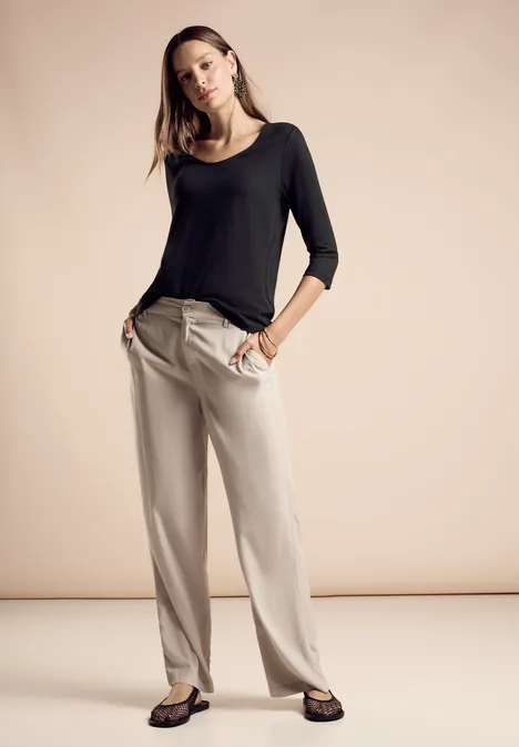 Shirt met 3/4 mouwen Black