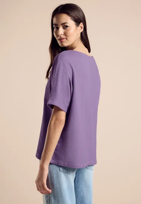 Strukturshirt light violet