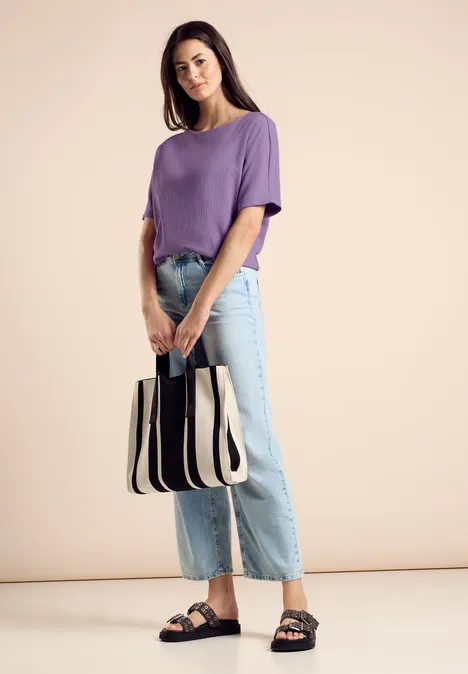 Strukturshirt light violet