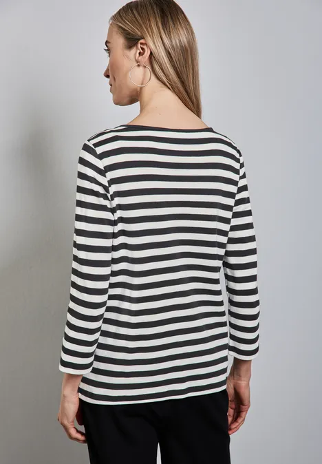 Gestreiftes Shirt Black
