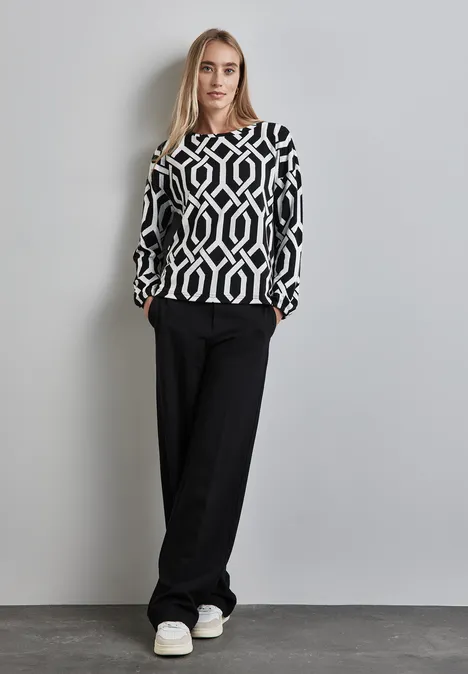 Jaquard-Shirt Black