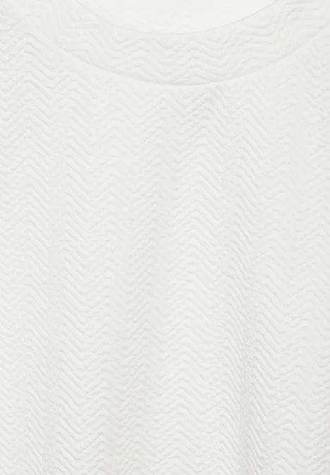 Strukturshirt mit Turtleneck lucid white