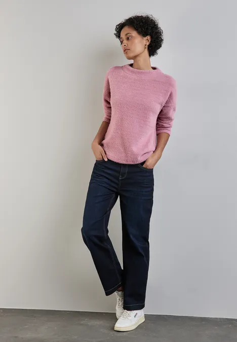 Flauschiges Shirt sunrise pink