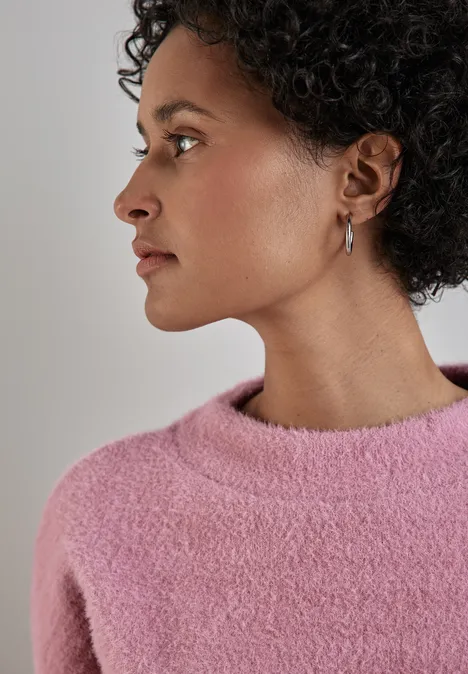 Flauschiges Shirt sunrise pink