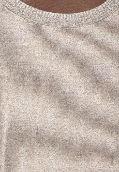 Melange-Shirt rich mocha mel.