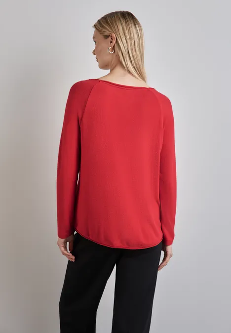 Langarmshirt mandarin red