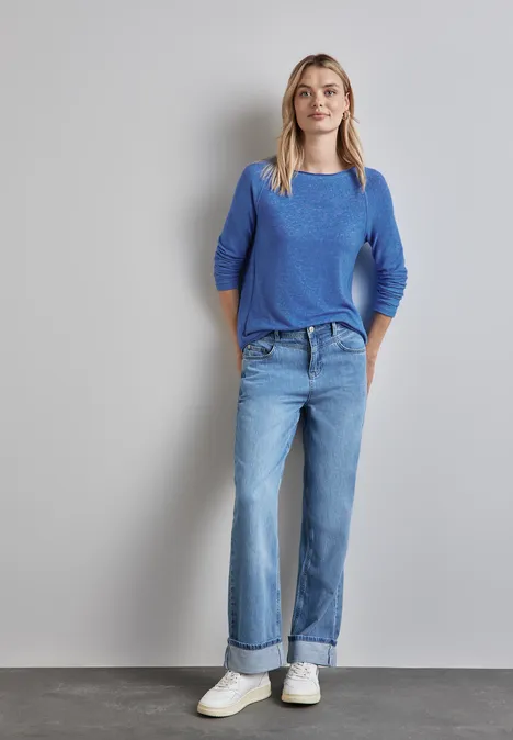 Langarmshirt odyssey blue mel.