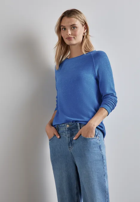 Langarmshirt odyssey blue mel.
