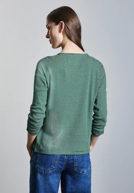 Gestreiftes Shirt gentle green