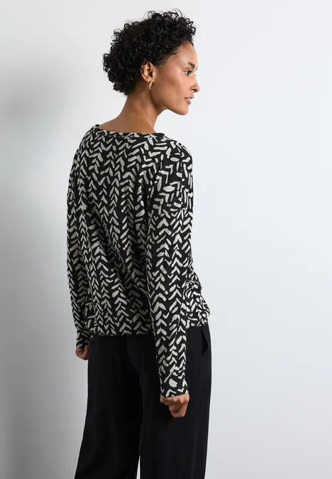 Jaquard-Shirt Black