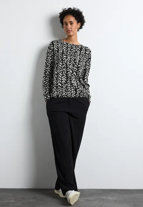 Jaquard-Shirt Black