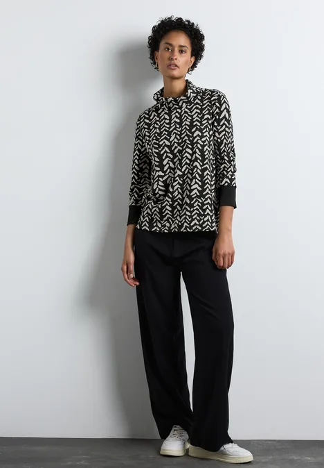 Jaquard-Shirt Black