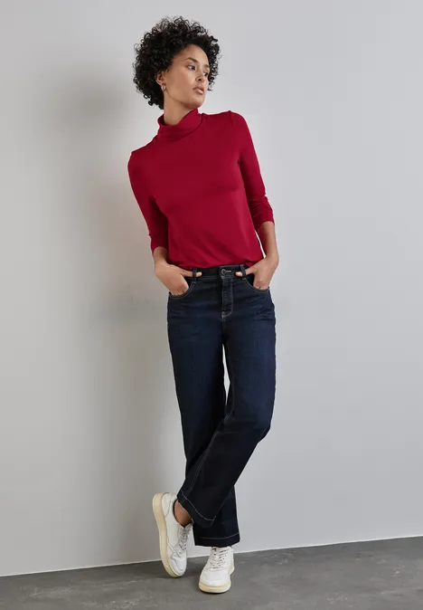 Shirt mit Rollkragen autumn red
