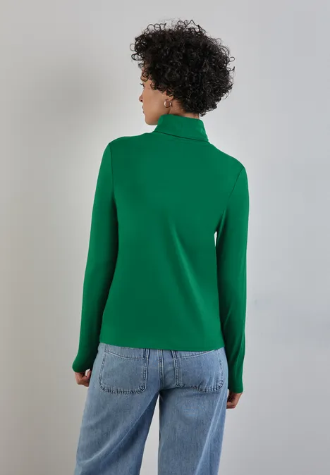 Shirt mit Rollkragen clover green