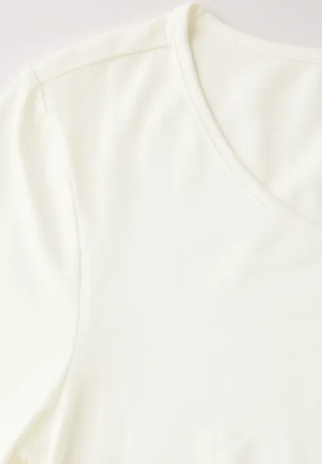 T-Shirt mit Rundhals off white T-Shirt mit Rundhals off white