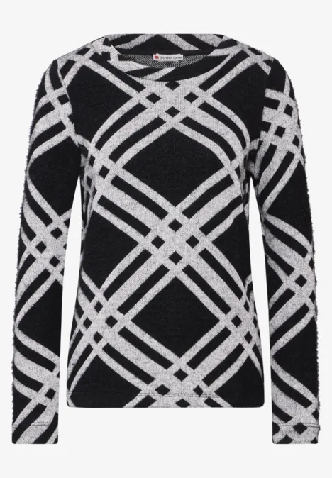 Flauschiges Langarmshirt Black