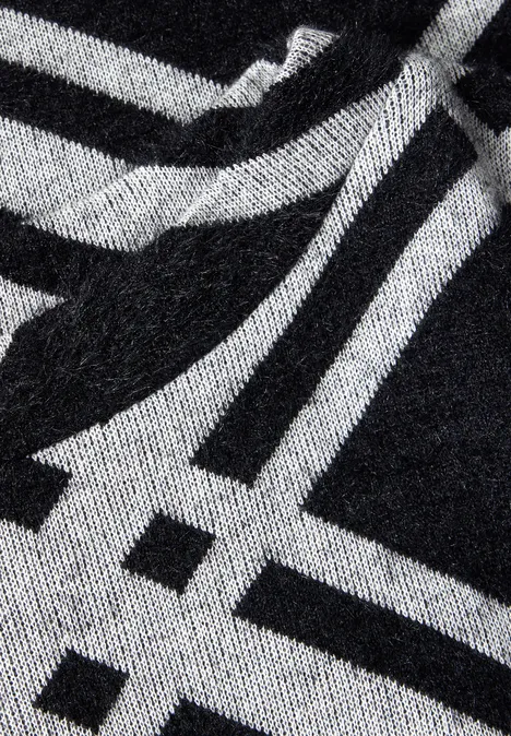 Flauschiges Langarmshirt Black