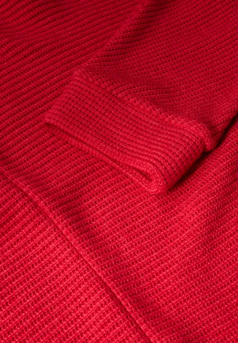 Shirt in Strick-Optik autumn red