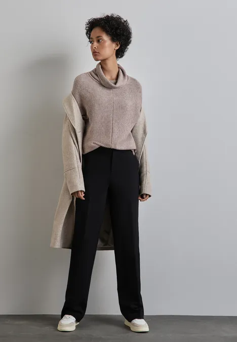 Shirt in Strick-Optik mocha beige mel.