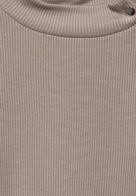 Strukturshirt mit Knöpfen light mocha beige