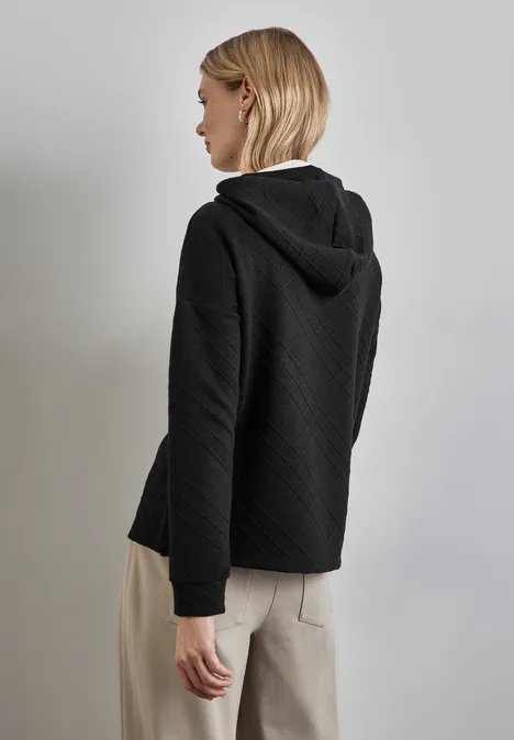 Hoodie mit Struktur Black