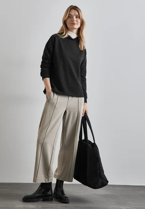 Hoodie mit Struktur Black