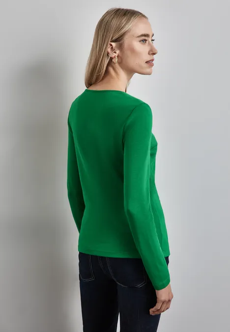 Shirt mit Herzausschnitt vibrant green