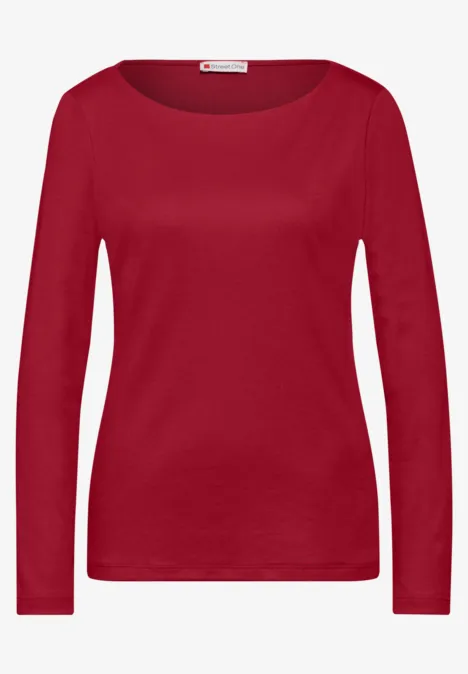 Shirt mit U-Boot-Ausschnitt autumn red