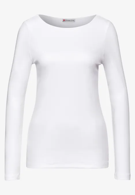 Basic Langarmshirt White
