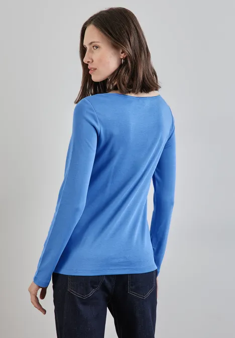 Basic Langarmshirt marina blue