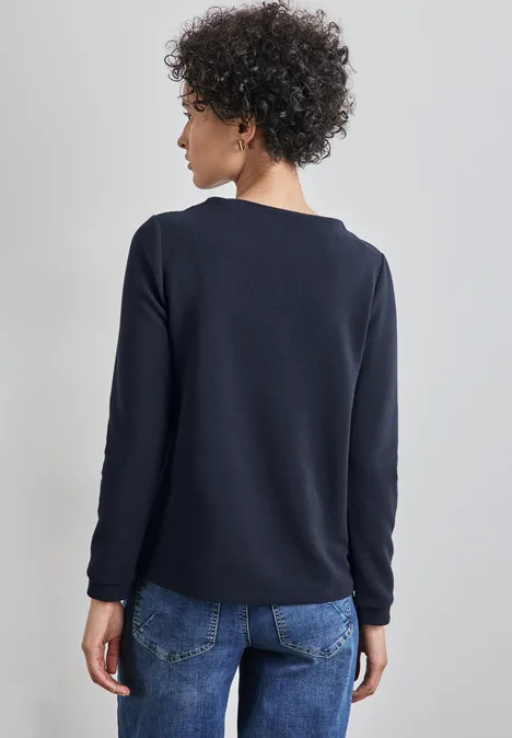 T-shirt à manches courtes structuré deep blue