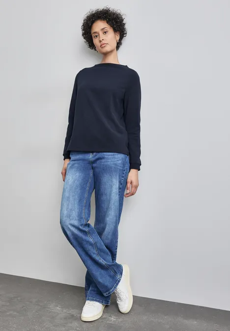 T-shirt à manches courtes structuré deep blue