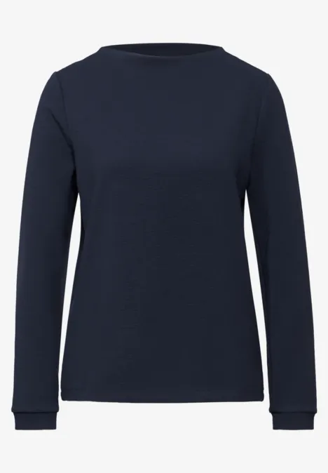 T-shirt à manches courtes structuré deep blue