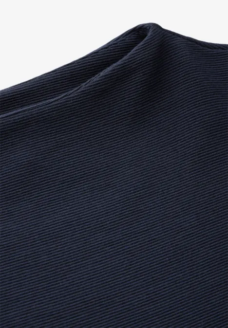 T-shirt à manches courtes structuré deep blue