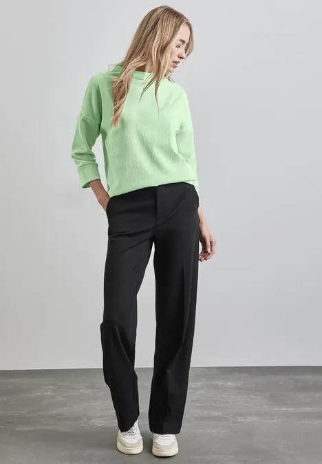 Strukturshirt gleam green mel.