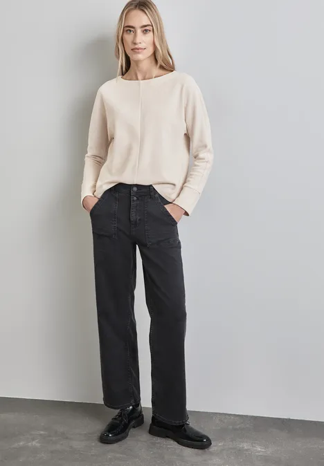 Langarmshirt lucid white