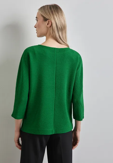 Shirt met een fijne textuur vibrant green