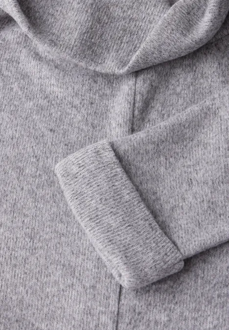 Strick-Look Shirt mit Kragen heather grey mel.