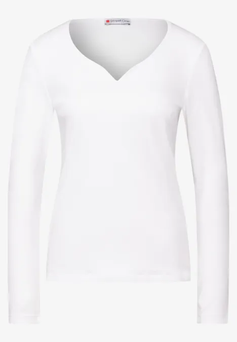 T-shirt avec encolure en cœur off white