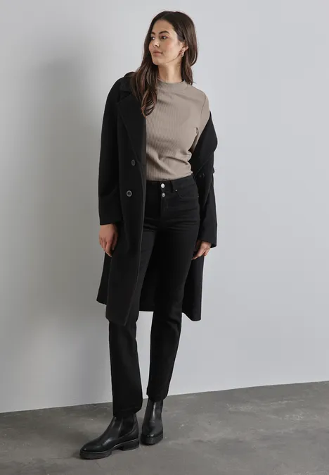 Shirt mit Rippstruktur breezy beige