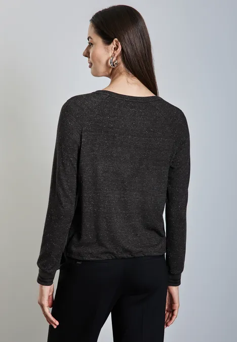 Strick-Look Shirt anthracite melange