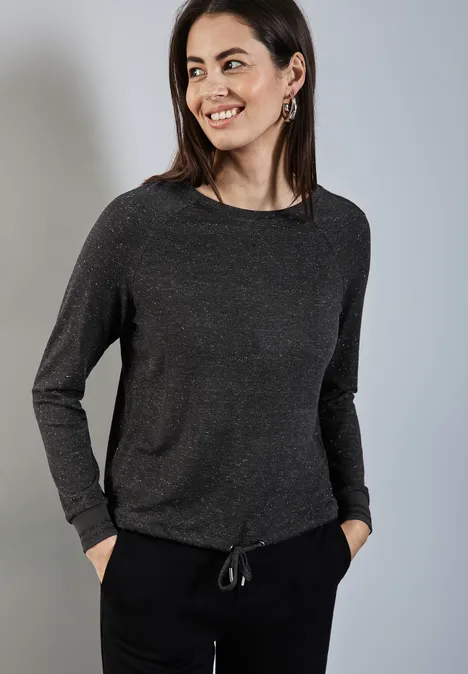 Strick-Look Shirt anthracite melange