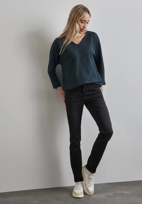 Shirt mit Diagonalstruktur cool vintage green
