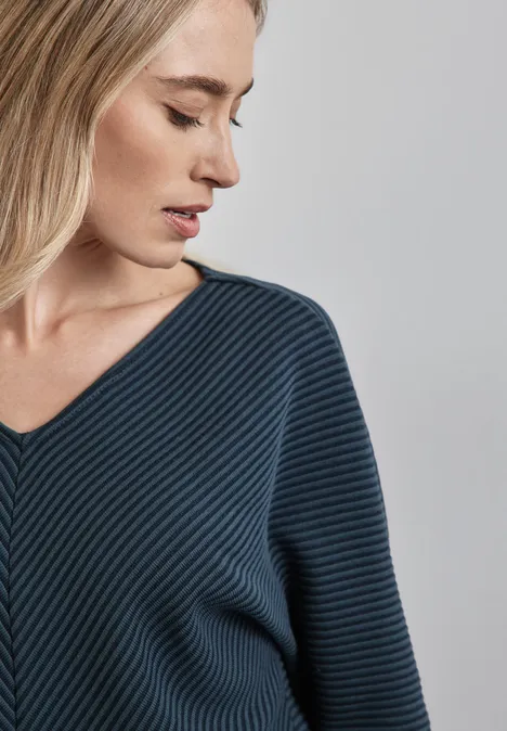 Shirt mit Diagonalstruktur cool vintage green